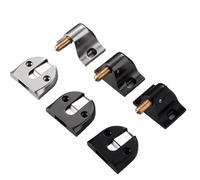 1 fermaporta regolabile in lega di zinco anti-collisione, senza fori, supporto for porta, ferramenta for porte a pavimento nascosta non magnetica(Black)