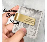 1 Fermasoldi personalizzato con testo inciso, fermasoldi in acciaio inossidabile personalizzato, regalo personalizzato per il marito, testimone di nozze, anniversario per il papà, regalo per la festa 