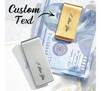 1 Fermasoldi personalizzato, fermasoldi in acciaio inossidabile con incisione personalizzata, regalo per testimoni di nozze, regalo per anniversario per papà, per il marito, regalo per la festa del pa