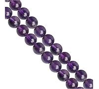 1 filo creato viola ametista gemma 8 mm perline sfuse rotonde pietre preziose distanziatori (44-47 pezzi) per la creazione di gioielli artigianali -o13-7-21-9-8