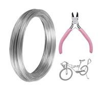 1 filo da 70 m e 1 pinza per attrezzi rosa, 0,8 mm, filo metallico, linea per gioielli, filo metallico flessibile, filo per modellare, linea decorativa, accessorio fai da te