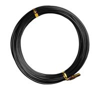 1 filo di alluminio per bricolage, 30 m x 1 mm, flessibile, flessibile, per gioielli, giardinaggio, fai da te, giocattolo fai da te (nero)