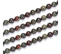 1 filo di diaspro naturale di sangue di drago, pietra preziosa curativa da 6 mm, perline sfuse rotonde (58-62 pezzi) per la creazione di gioielli artigianali GF30-6