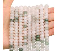 1 filo di perline di giada iceberg naturale da 5 x 8 mm, perline in pietra naturale a disco di abaco sfuse, pietre distanziatrici per braccialetti fai da te, collane, gioielli, oz13/8.28