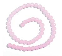 1 filo di perline di vetro colorate rotonde da 6/8 mm, perline distanziatrici per la creazione di gioielli, fai da te, accessori per bracciali e collane, rosa, 8 mm, circa 45 pezzi