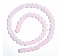 1 filo di perline di vetro da 6/8 mm, perline distanziatrici rotonde di colore pieno per la creazione di gioielli, accessori per bracciali e collane fai da te fatti a mano, rosa chiaro, diametro 8 m