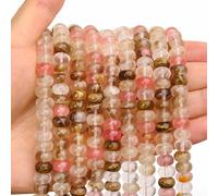 1 filo di perline naturali a rondelle, 5 x 8 mm, a forma di anguria, perline in pietra abaco naturale, distanziatori sfusi per braccialetti fai da te, collane, gioielli, oz13/8.28