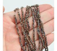 1 filo di perline sfaccettate in vetro di C da 1x2 mm e 3,0 mm, rondelle per la creazione di gioielli, braccialetti, perline distanziatrici, accessori fai da te, forniture - 7-3,0 mm, circa 170 pezz