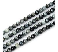 1 filo naturale occhio di falco d'aquila pietra preziosa curativa 10 mm perline sfuse pietre preziose distanziatore (34-37 pezzi) per la creazione di gioielli artigianali GE4-10