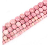 1 filo naturale rosa rodonite guarigione gemma 10 mm (0,39 pollici) perline sfuse pietre preziose distanziatore (34-36 pezzi) per la creazione di gioielli artigianali -o13-7-21-9-10