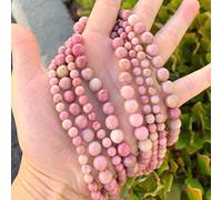 1 filo naturale rosa rodonite guarigione gemma 4 mm (0,16 pollici) piccole perline rotonde gemma gemma distanziatore (88-93 pezzi) per la creazione di gioielli artigianali -o13-7-21-9-4
