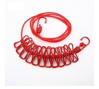 1 filo stendibiancheria portatile retrattile per viaggi e campeggio con 12 clip - ideale per uso interno ed esterno, rosso
