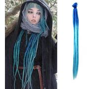 1 filo Treccia all'uncinetto Dreadlocks Estensione dei capelli fatta a mano 7G Intrecciatura dei capelli Capelli sintetici-R2-05-20 pollici-CINA-10 pezzi-lotto