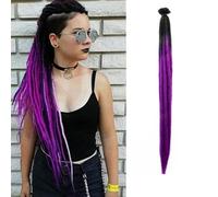 1 filo Treccia all'uncinetto Dreadlocks Estensione dei capelli fatta a mano 7G Intrecciatura dei capelli Capelli sintetici-R2-09-20 pollici-CINA-10 pezzi-lotto