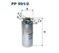1 FILTRO CARBURANTE FILTRON PP9912 PP991/2