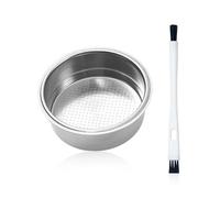 1 filtro in acciaio inox, 1 spazzola per la pulizia, filtro per caffè, doppio filtro, cestello filtro monostrato, accessorio universale per macchina da caffè