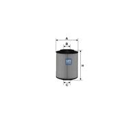 1 FILTRO OLIO UFI 2507200 25.072.00