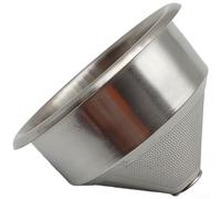 1 filtro per caffè da 58 mm, in acciaio inox, per caffettiera e macchina per espresso, argento, forma conica, per cucina e caffè, bar