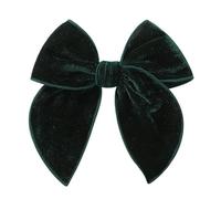 1 fiocco per capelli, 13,5 cm, grande fiocco per capelli, in velluto, per matrimonio, Natale, compleanno e tutti i giorni, verde scuro