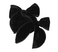 1 fiocco per capelli, 13,5 cm, grande fiocco per capelli, in velluto, per matrimonio, Natale, compleanno e tutti i giorni, colore nero