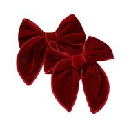 1 fiocco per capelli, 13,5 cm, grande fiocco per capelli, in velluto, per matrimonio, Natale, compleanno, quotidiano, rosso scuro