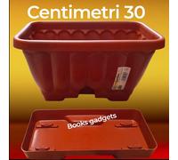 1 Fioriera Balcone con Sottovaso a Incastro Sistema Riserva Acqua Lunghezza 30cm