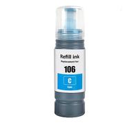1 flacone di inchiostro ciano Go Inks da 70 ml per sostituire Epson 106 compatibile/non OEM per stampanti EcoTank
