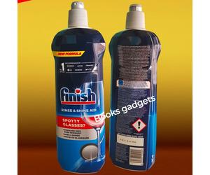 1 Flacone Finish Brillantante per Lavastoviglie Rinse & Shine Aid 800ml