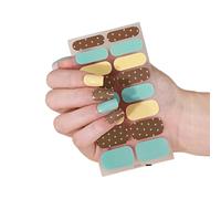 1 Foglio Autoadesivo Gel Striscia Chiodo Involucro Completo Per Le Donne Nail Art Adesivi Facile Da Rimuovere E Fogli Adesivi, Modello Moderno Denial Light Unguis Adesivo
