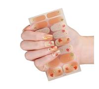 1 Foglio Autoadesivo Gel Striscia Chiodo Involucro Completo Per Le Donne Nail Art Adesivi Facile Da Rimuovere E Fogli Adesivi, Modello Moderno Denial Light Unguis Adesivo