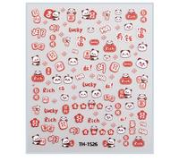1 Foglio Cinese Adesivi Artistici Per Anno Capodanno Per Donne E Ragazze Decorazioni Manicure Fashion Decals Facile Da Applicare Adesivi Per Unghie