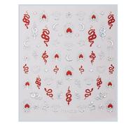 1 foglio/confezione cinese Capodanno unghie adesivi di arte per donne ragazze manicure unghie ornamento decalcomanie festival disegni decorazioni per unghie vacanze