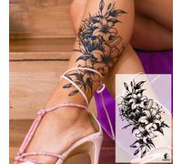 1 Foglio di Tatuaggi Magici Semi-Permanenti al Succo di Erbe, Motivi Floreali Y2K, Impermeabili per 7-14 Giorni, Non Riflettenti, per Braccio, Torace, Schiena e Corpo tatuaggi fintitatuaggiotatuaggi t