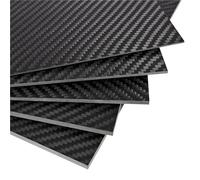 1 foglio in fibra di carbonio ad alta durezza 3K, 200 x 250 mm, pannello in puro carbonio al 100%, anti-UV, spessore 0,5 mm-5 mm, materiale modello in fibra di carbonio (3,0 mm, tinta unita lucido)