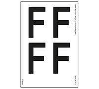 1 foglio lettera F, altezza 13 mm, 300 x 200 mm, vinile autoadesivo