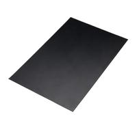 1 Foglio Piatto Plastica Stirene ABS Rettangolare Nero For Industriali | lunghezza pratica 300/500 mm, pannello rettangolare nero(1.5x200x300mm)