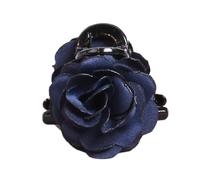 1 forcina per capelli da donna, con fiori, antiscivolo, per donne, ragazze, da indossare tutti i giorni, blu navy