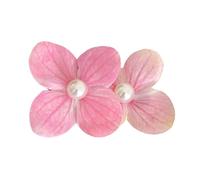 1 forcina per capelli sofisticata a 2 strati in tessuto floreale con perline, presa sicura per acconciature femminili di lunga durata con perle