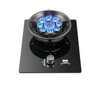 1 Fornello A Gas, Bruciatore In Rame Fuso Con Vetro Temperato Nero Da 5,2 KW, Fornello Di Conversione Gas Naturale/gas Di Petrolio Liquefatto, Con Protezione Antincendio E Timer(NG)