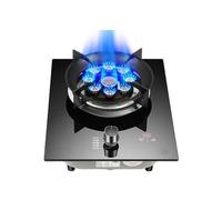 1 Fornello A Gas, Fornello Di Conversione GN/GPL, Fornello Singolo In Rame Fuso E Vetro Temperato Da 5,2 KW, Bruciatore Programmabile, Con Protezione Antincendio E Blocco Di Sicurezza For Bambini(LPG)