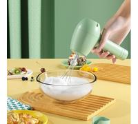 1 frusta elettrica per uova, frusta elettrica ricaricabile con supporto verticale, frusta manuale per cuocere uova crema alimentare (verde chiaro)