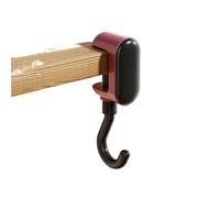 1 gancio regolabile for appendere la dopamina, for bordo scrivania, senza perforazione, portaoggetti da parete, portabicchieri, organizzazione domestica per borse in scrivania, ristorante(Black-Red)