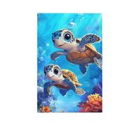 1 Gang Placca da parete vuota Piastra di comando decorativa, Baby Turtle Sea Light Switch Cover per camera da letto Soggiorno Decor
