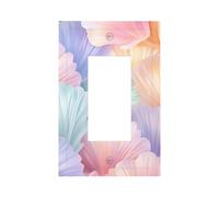 1 Gang Rocker Piastra di commutazione decorativa della piastra di commutazione, copertura dell'interruttore della luce di stile del mare di Shell colorato per la decorazione della camera da