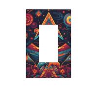 1 Gang Rocker Placca decorativa da parete, copertura per interruttore della luce con occhi magici per la decorazione della camera da letto del soggiorno