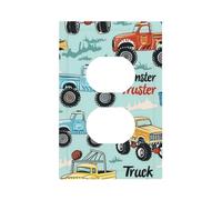 1 Gang Singolo Duplex Presa Piastra A Parete Decorativa, Camion Del Fumetto Interruttore Della Luce Copertura per Camera Da Letto Soggi