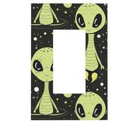 1 Gang Singolo GFCI Presa Coperture Decoratore/Interruttore Della Luce A Bilanciere Piastra Da Parete Divertente Martin Alien Dispositivo Elettrico Viso Spina Copertura Piastra per Dimmer Presa USB
