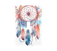 1 Gang Singolo Interruttore A Levetta Piastra Da Parete Placca Decorativa, Acquerello Dreamcatcher Piume Etniche Decor Copertura Interruttore Della Luce per Camera Da Letto Soggiorno Decor
