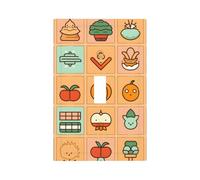 1 Gang Singolo Interruttore A Levetta Placca Da Parete Piastra Decorativa, Carino Elemento Griglia Arancione Interruttore Della Luce Copertura per Camera Da Letto Soggiorno