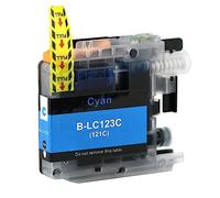 1 GB Inks - Cartuccia di inchiostro ciano per sostituire Brother LC123C, compatibile/non OEM per stampanti Brother DCP e MFC